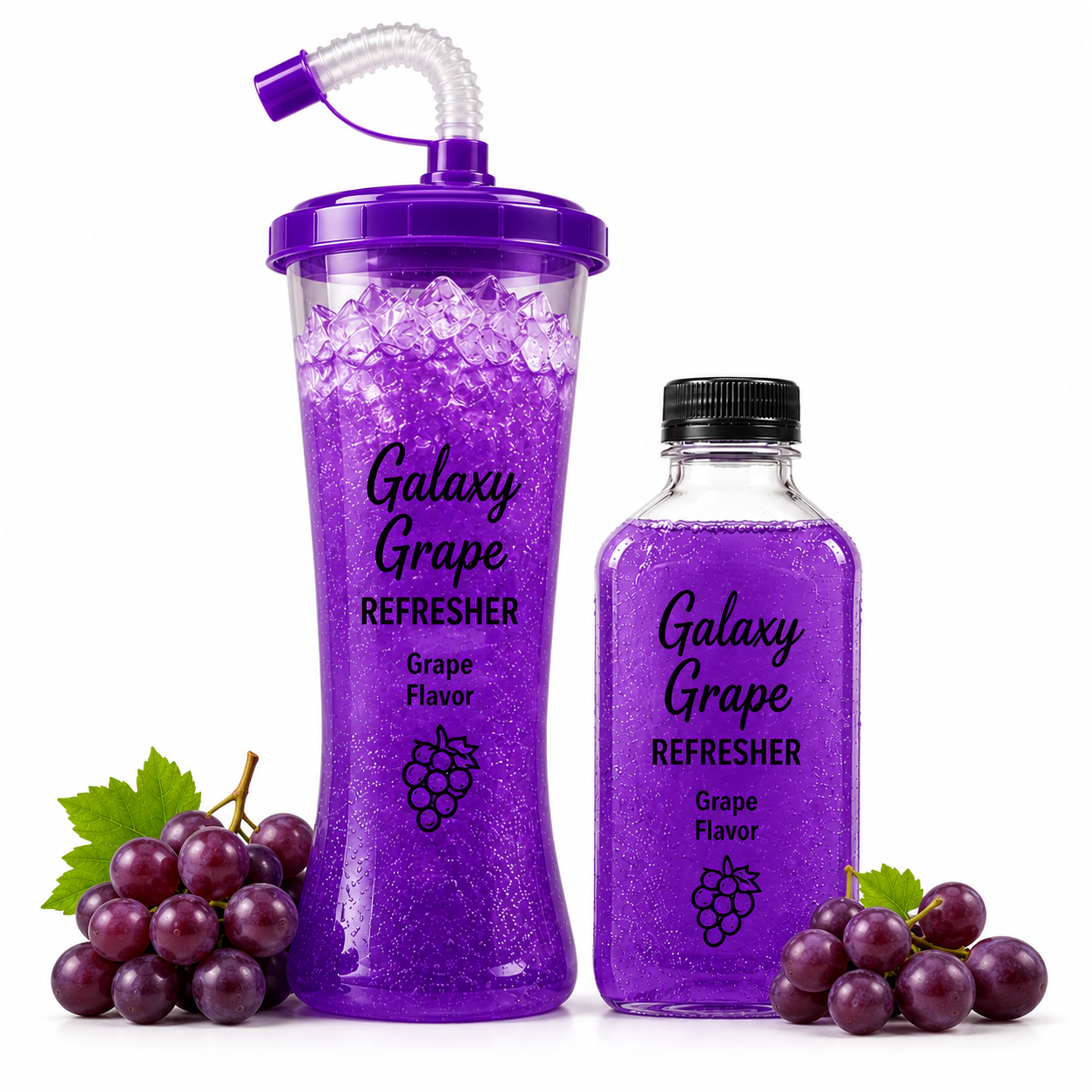 Grape 8 oz Square Bottle 