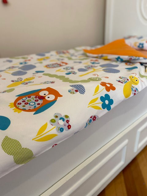 Küçük resim: Bebek Nevresim Takımı Kuş, Kelebek, Tırtıl desenli