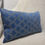 Küçük resim: Mavi Baklava Desenli Keten Yastık Kılıfı