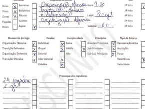 PLANEAMENTO DAS SESSÕES DE TREINO