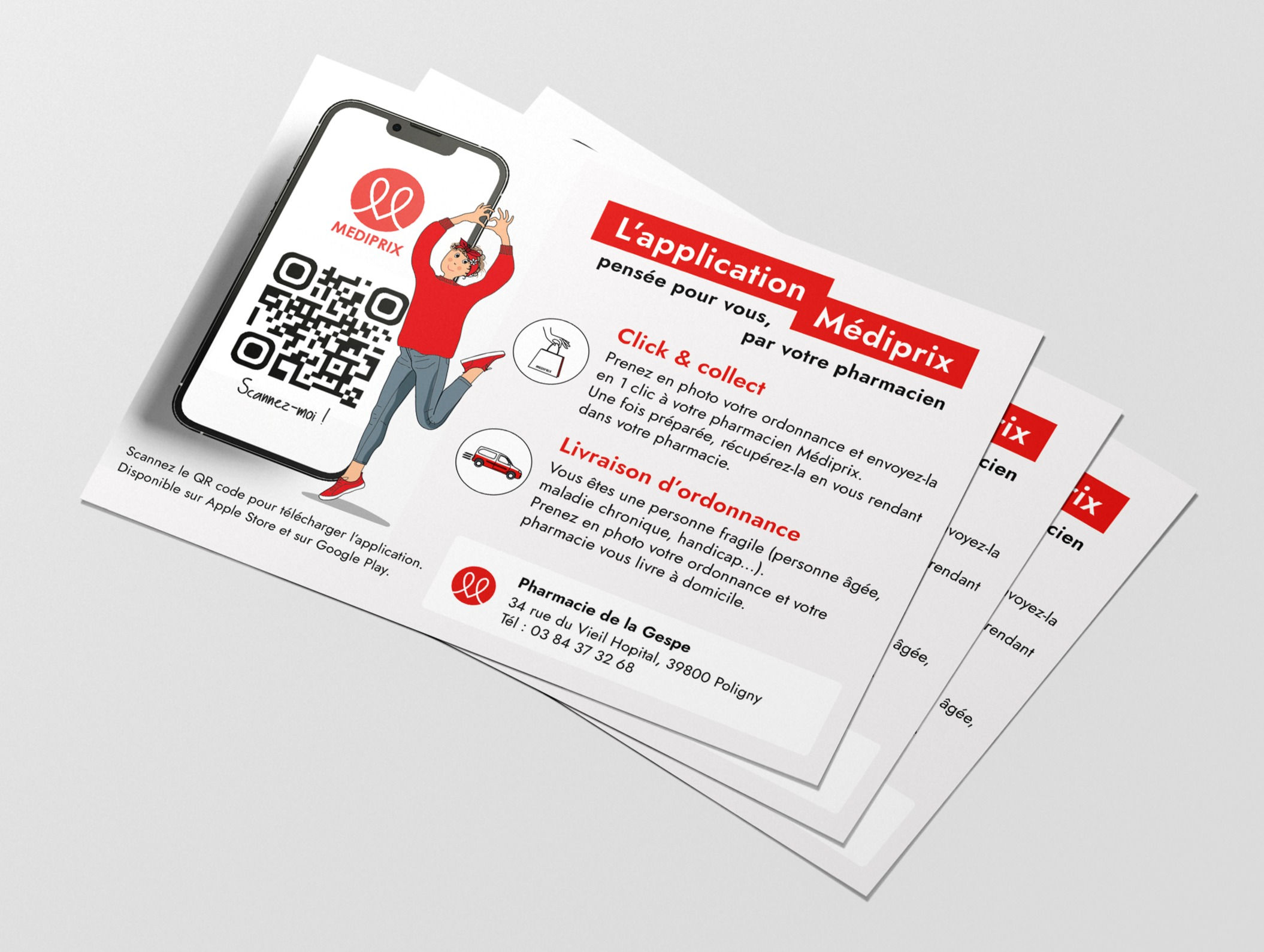 Flyers "L'APPLICATION" personnalisables (2500 unités)