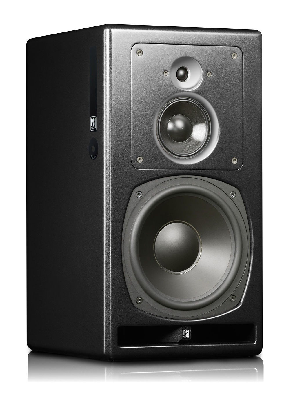 PSI Audio A25-Ms Studio Black active 3-way reference monitor front view
