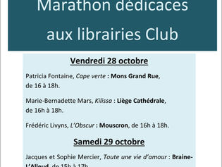 Dédicaces à la librairie Club de Genval
