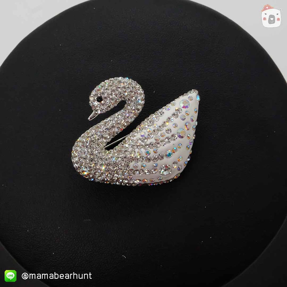 เข็มกลัดหงส์ขาววินเทจ