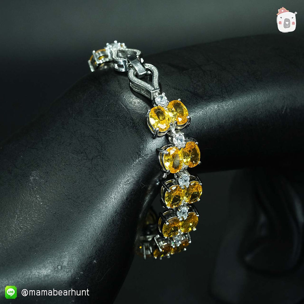 Thumbnail: สร้อยข้อมือบุษราคัมสังเคราะห์