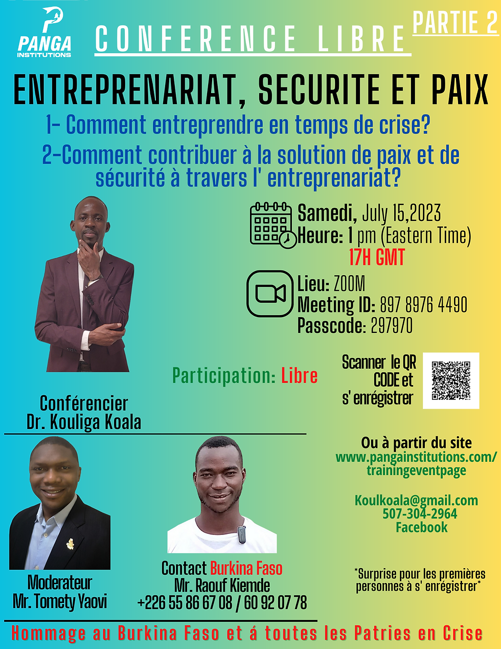 Entreprenariat, Securite et Paix-PARTIE 2
