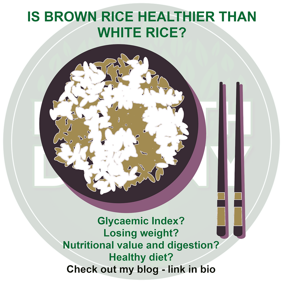 white and brown rice