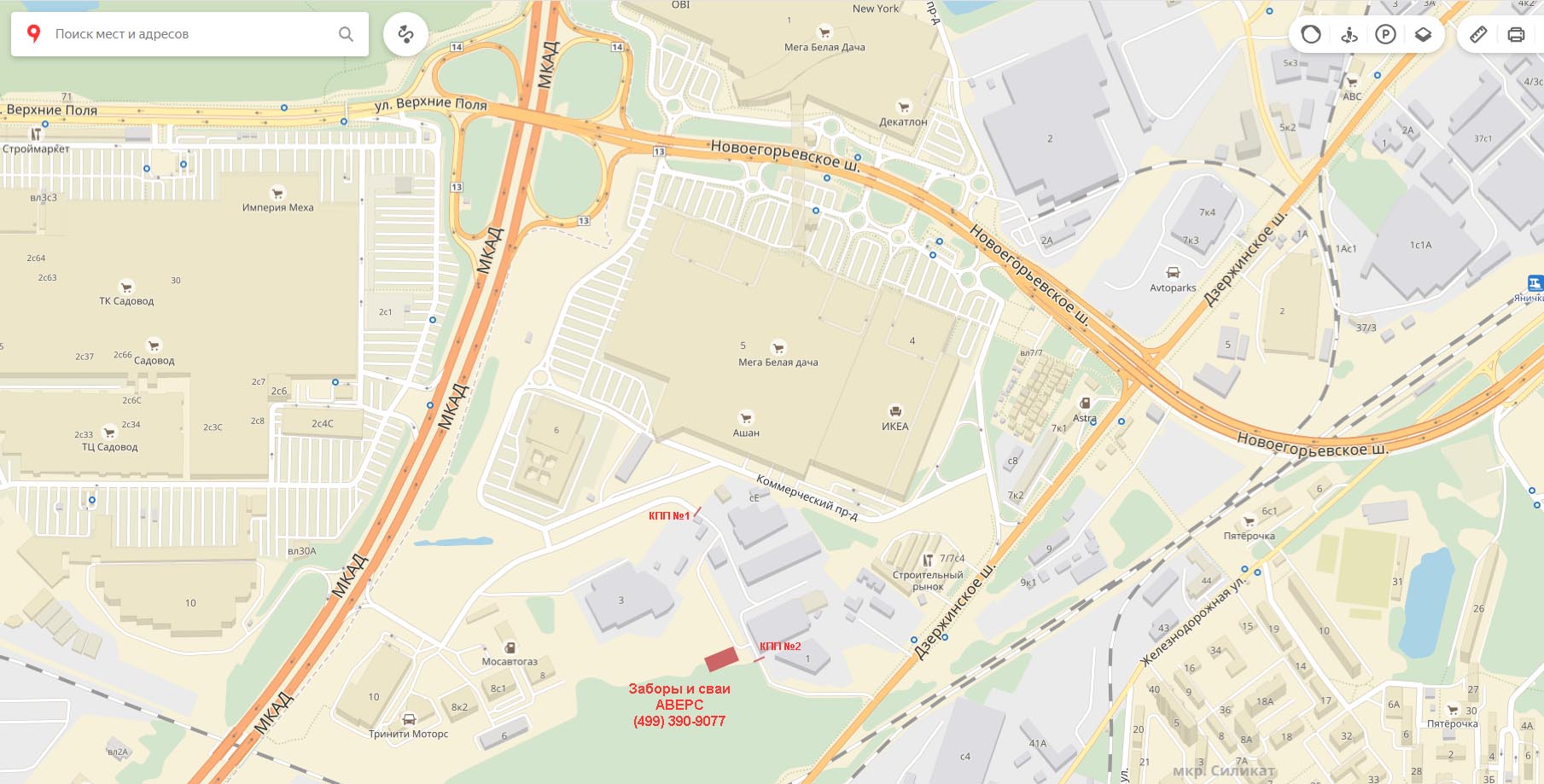 Новоегорьевское шоссе как пройдет на карте схеме