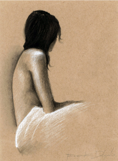 Estudio desnudo sentado
