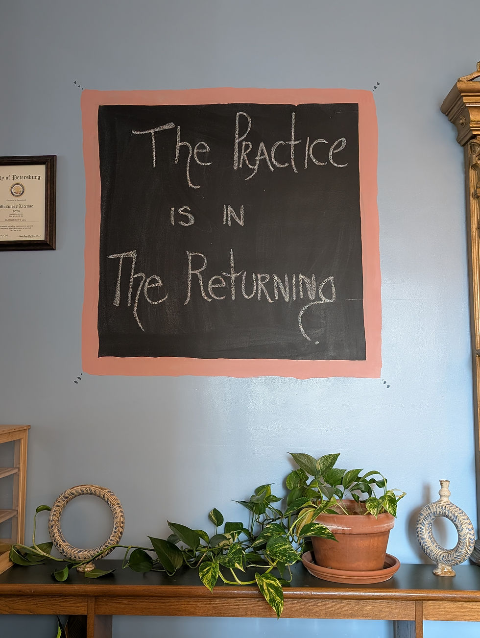 The practice is in the returning