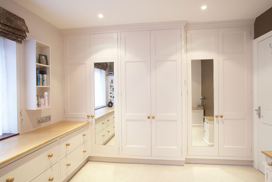 Hand painted wardrobes.