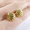Thumbnail: Shell Stud Earrings in Yellow Gold
