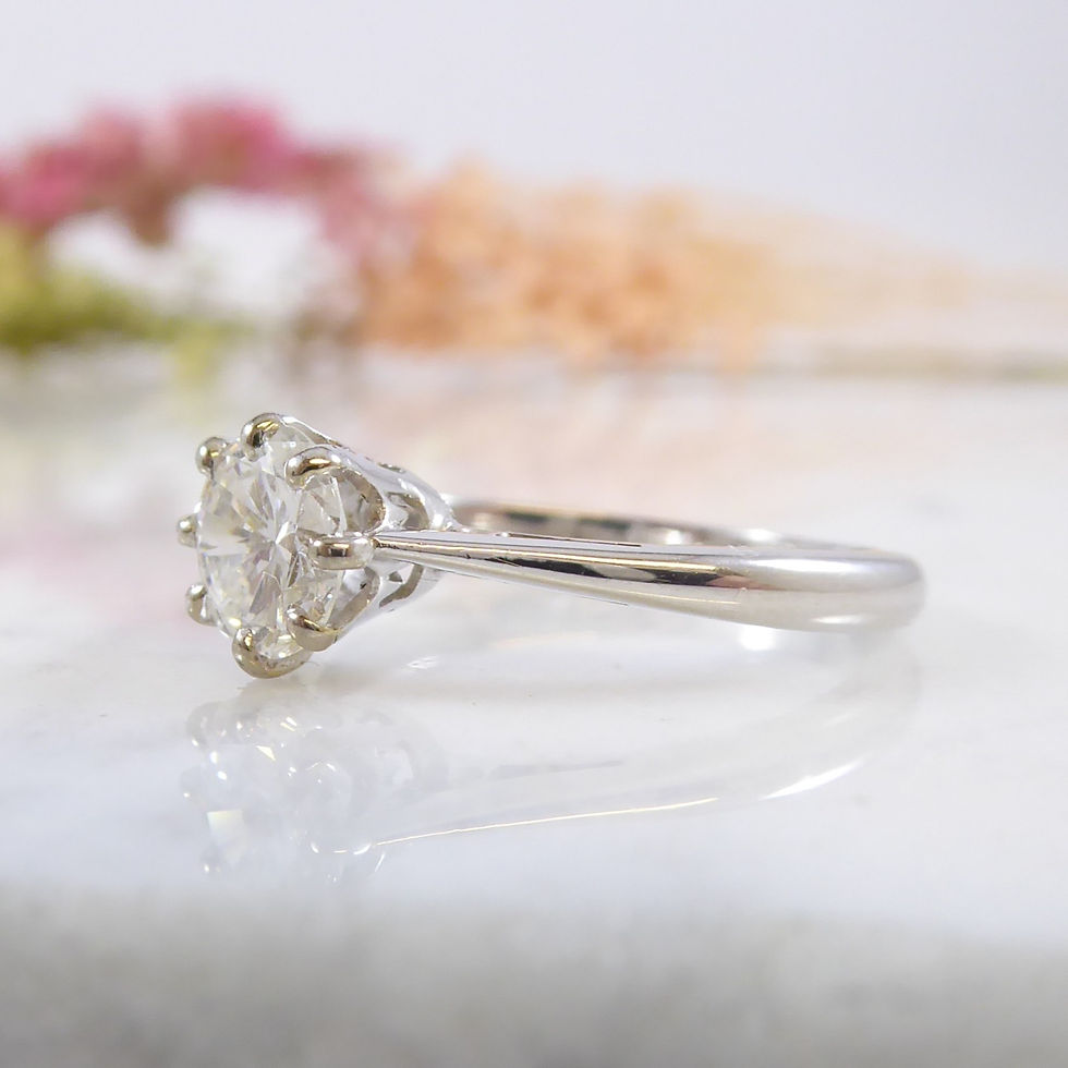 Thumbnail: Diamond Solitaire Ring in White Gold