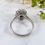Thumbnail: Sapphire and Diamond Cluster Ring in White Gold