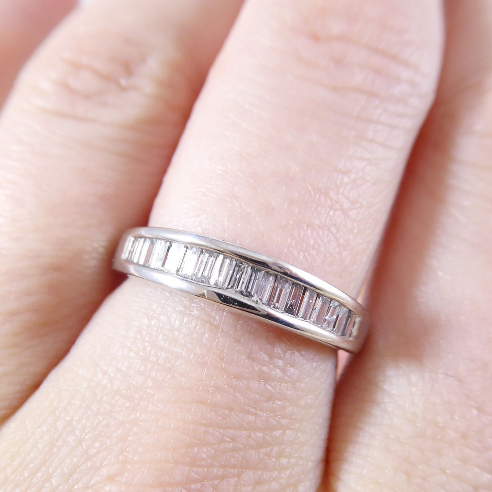 Thumbnail: Diamond Eternity Ring with Baguette Cut Diamonds, White Gold