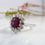 Thumbnail: Ruby and Diamond Cluster Ring in White Gold