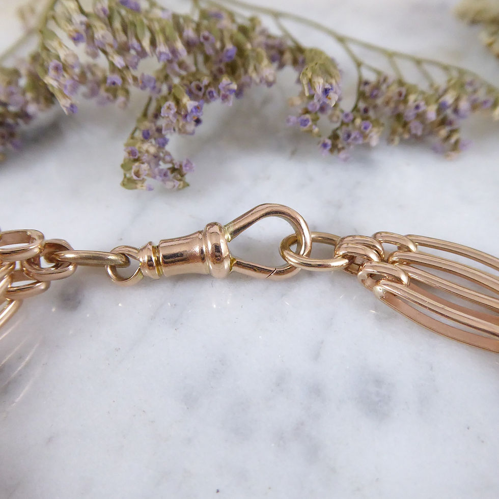 Thumbnail: Fancy Link Bracelet in Rose Gold