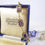 Thumbnail: Vintage gold bracelet set with rectangular amethyst gemstones.