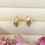 Thumbnail: Leaf Earrings in White and Yellow Gold