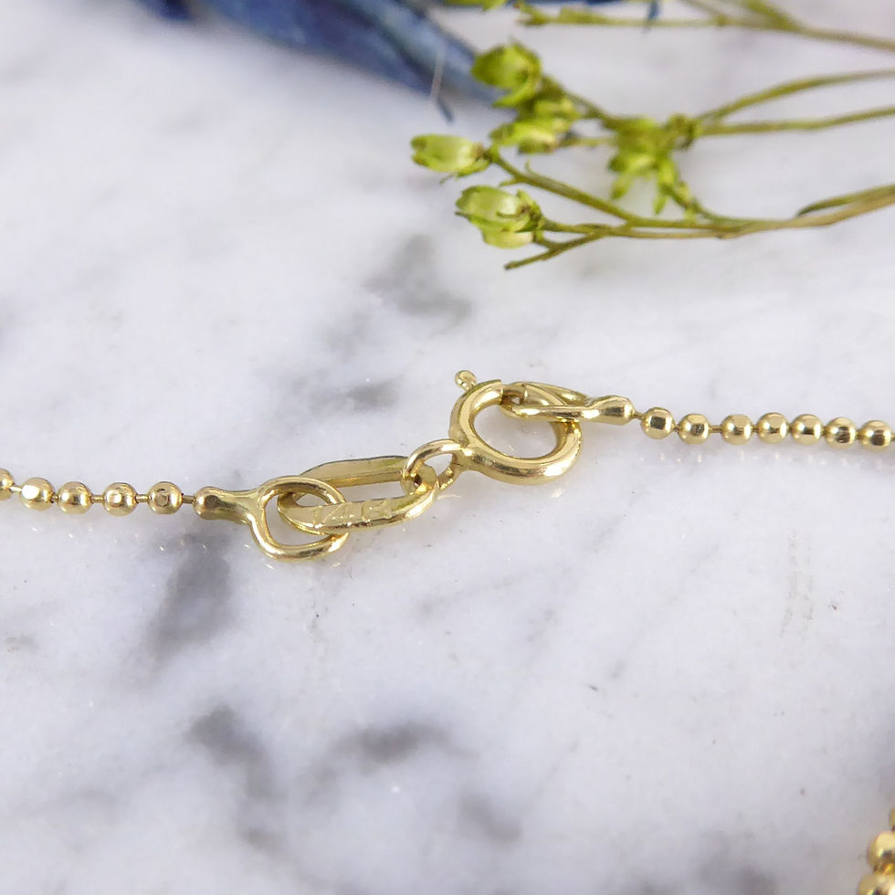 Thumbnail: Diamond with Blue Stones Pendant in Yellow Gold