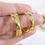 Thumbnail: Diamond Set Crossover Earrings in Yellow Gold
