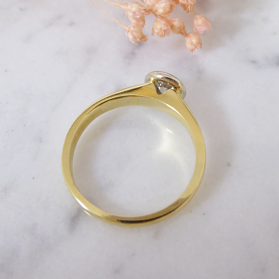 Thumbnail: Diamond Solitaire Ring in Yellow Gold