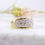 Thumbnail: Triple Row Diamond Set Band in Yellow Gold