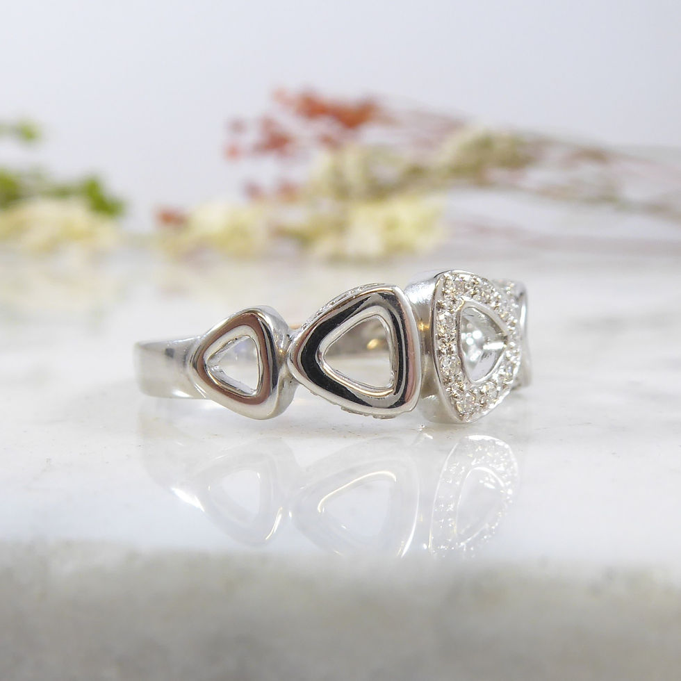 Thumbnail: Contemporary Diamond Set Ring in White Gold