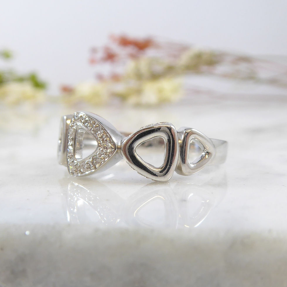 Thumbnail: Contemporary Diamond Set Ring in White Gold