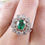 Thumbnail: Emerald and Diamond Cluster Ring in Platinum