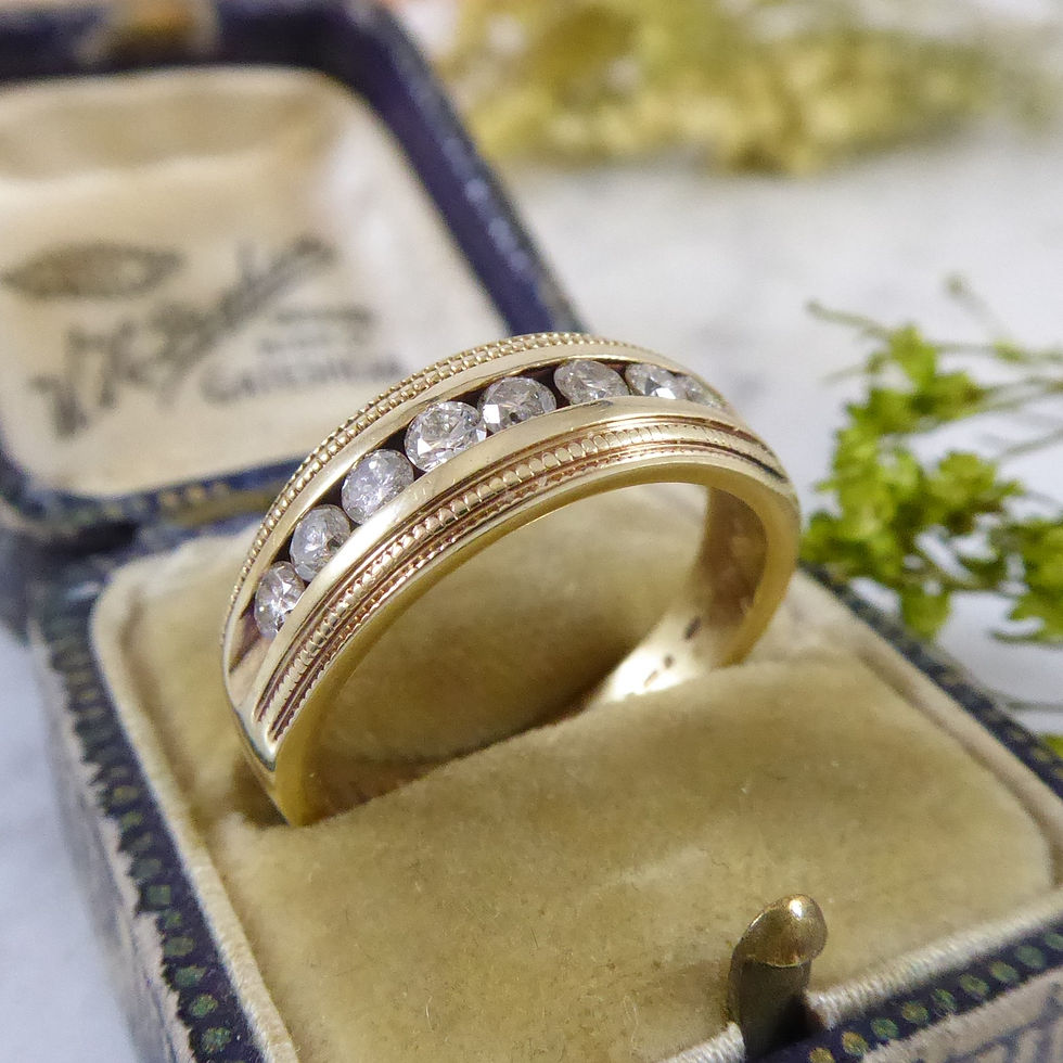 Thumbnail: Diamond Set Band Ring in Yellow Gold