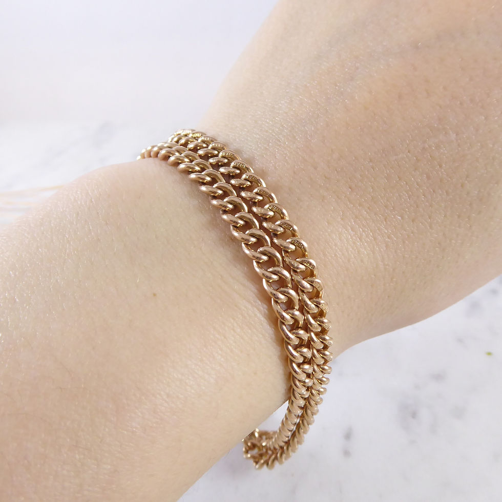 Thumbnail: Double Layer Albert Bracelet in Rose Gold