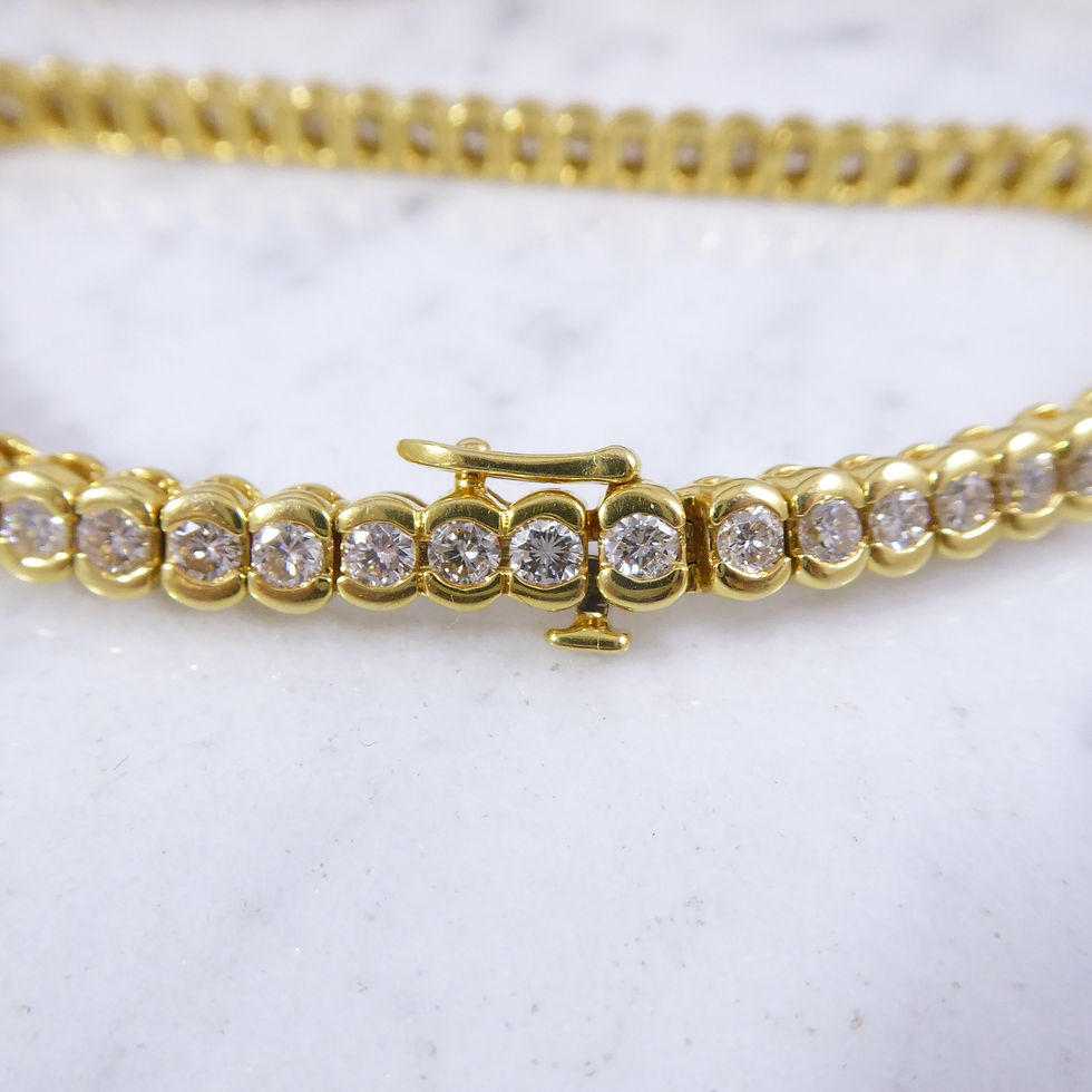 Thumbnail: 5.60ct Diamond Set Line Bracelet in Yellow Gold