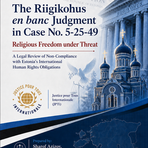 Religious Freedom under Threat in Estonia: Urgent Action Needed