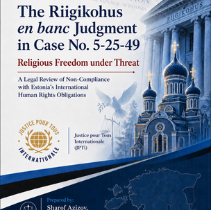 Religious Freedom under Threat in Estonia: Urgent Action Needed