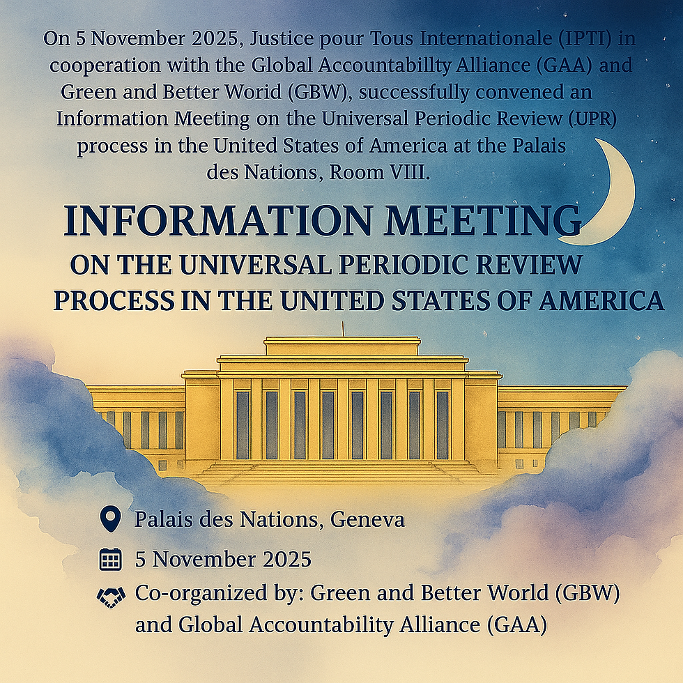 Information Meeting on the UPR Process in the United States of America