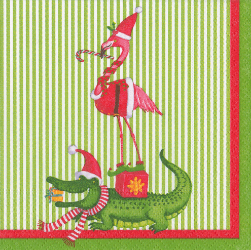 Caspari - Zooey Christmas Paper Cocktail Napkins
