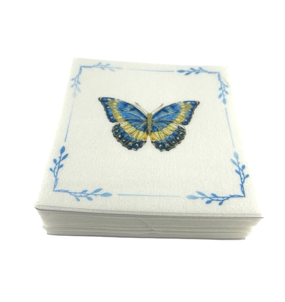Thumbnail: Butterfly Linen-Feel Paper Cocktail Napkins
