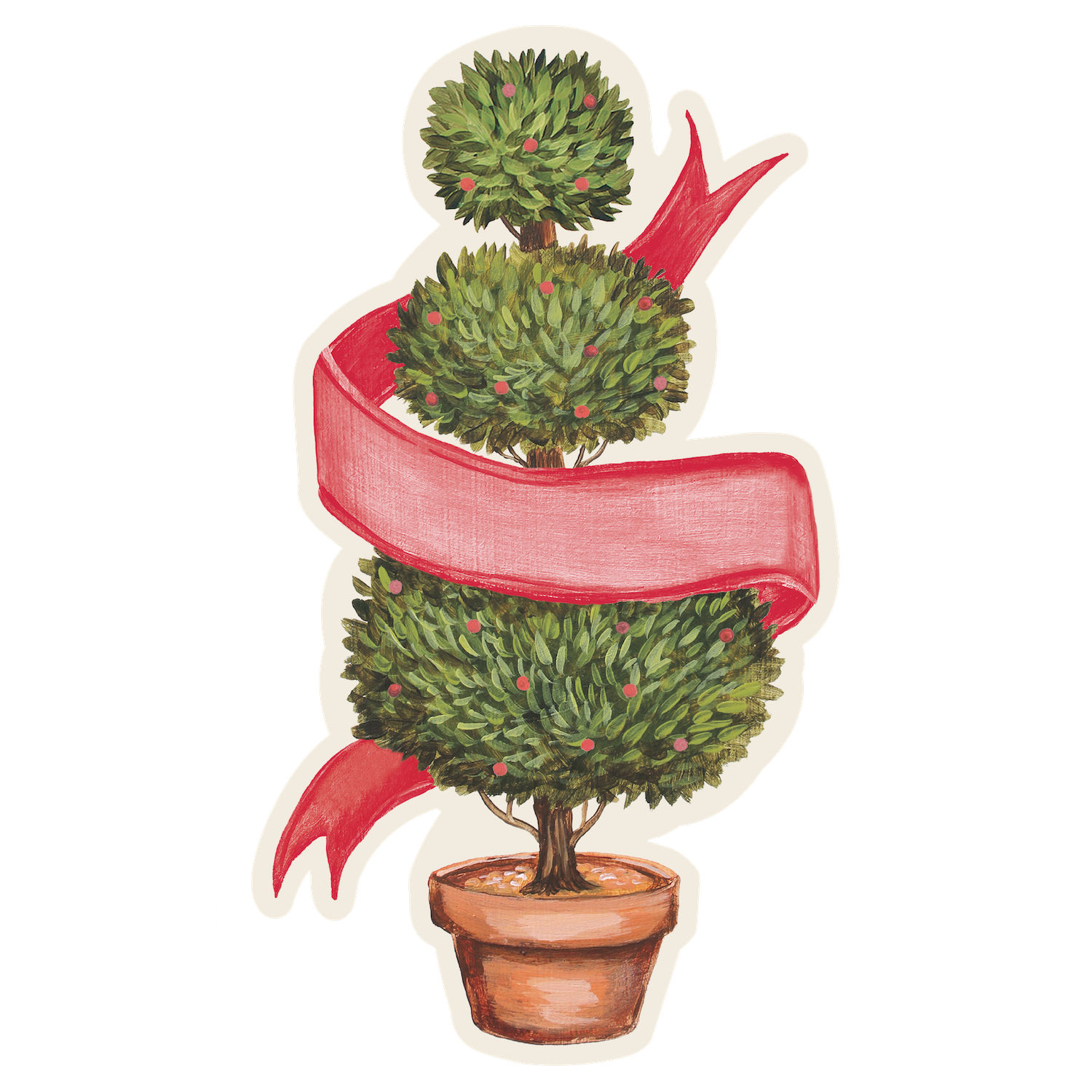 Hester & Cook - Holiday Topiary Table Accents, Set of 12