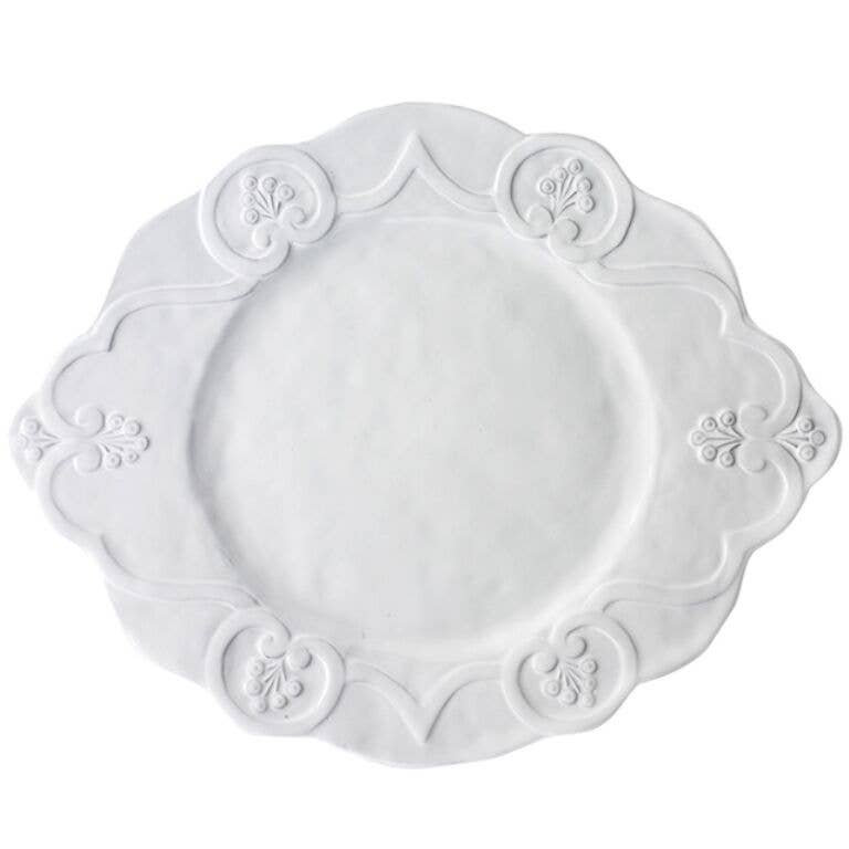 Arte Italica Bella Bianca Scalloped Charger / Serving Platter
