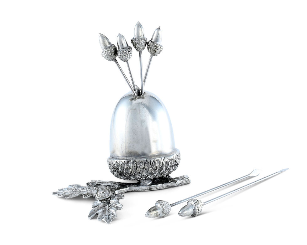 Vagabond House - Pewter Acorn Cheese Pick Set