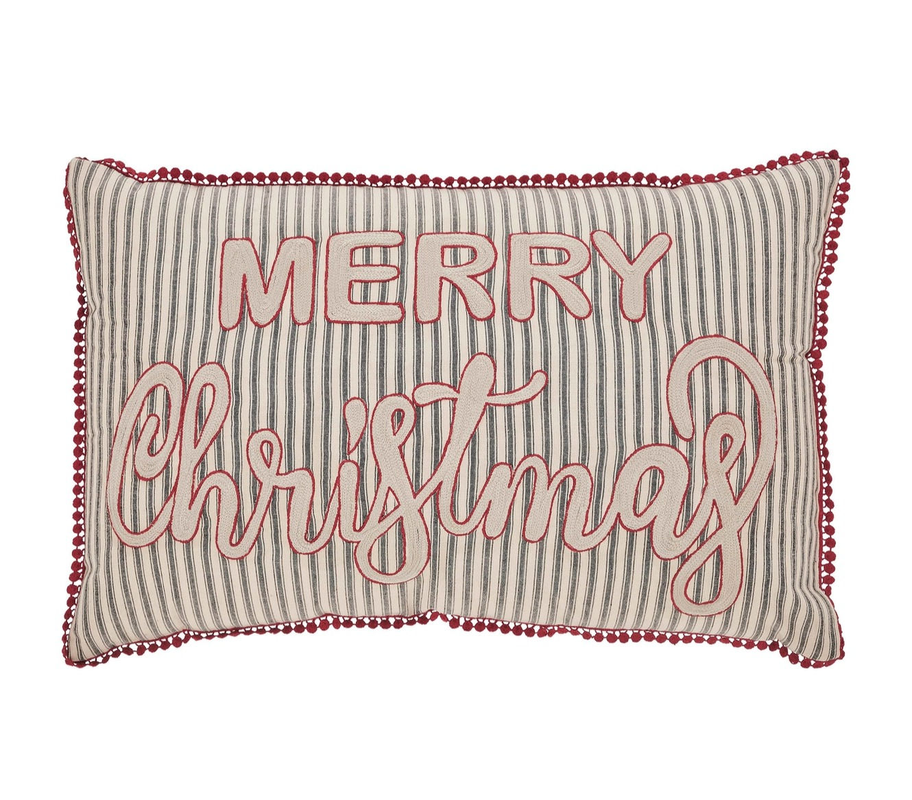 Sawyer Mill Charcoal Merry Christmas Pillow