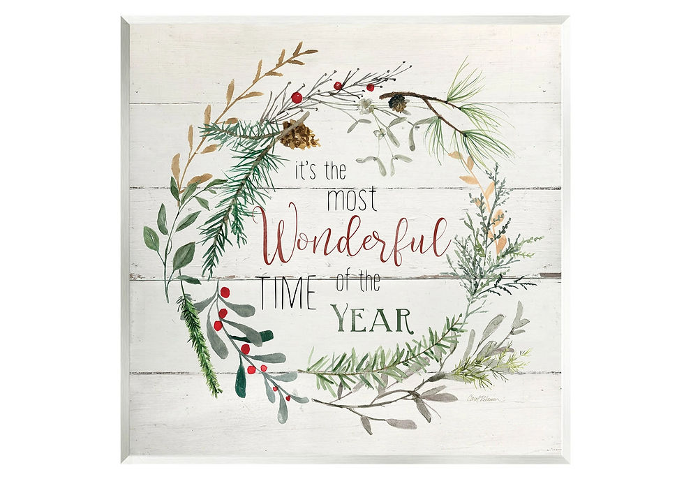 Most Wonderful Time of Year Wreath Wall Plaque
