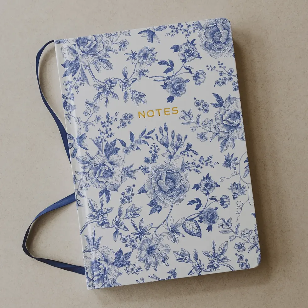 Thumbnail: Blue Delft Lined NOTES Journal