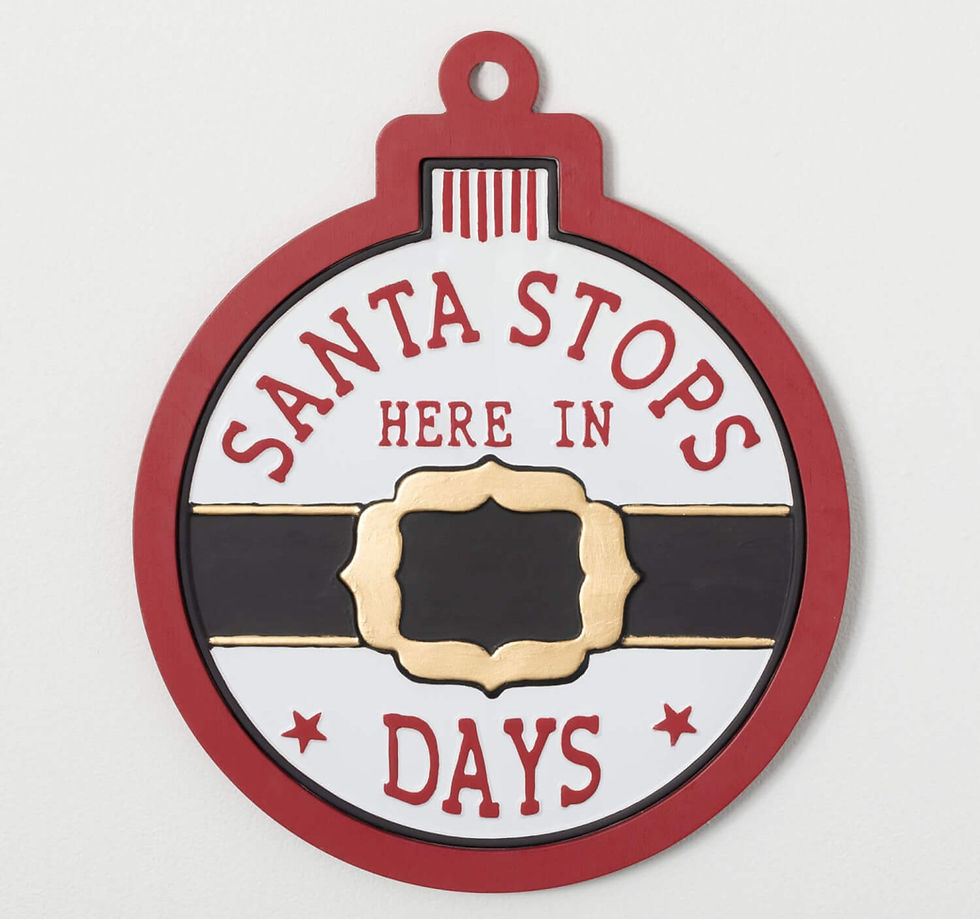 Santa Countdown Wood Wall Art