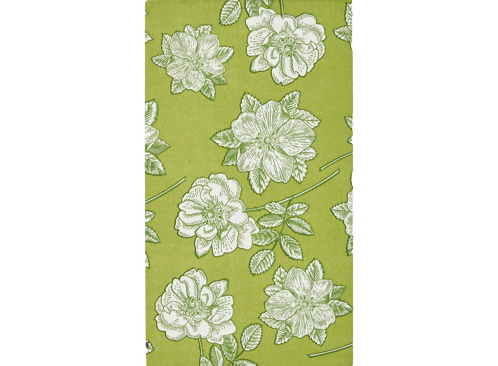 Thumbnail: Ceramic Scalloped Napkin Holder with Vintage Floral Paper Guest Towel Napkins