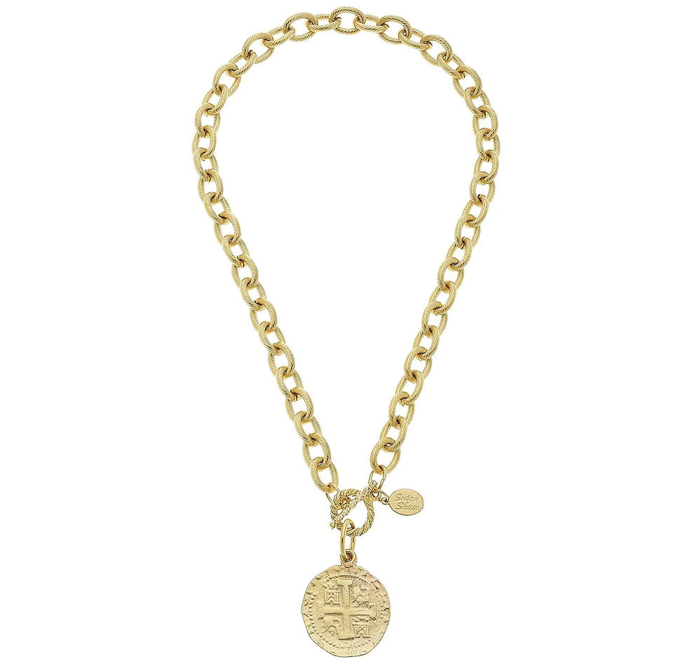 Susan Shaw - Peruvian Coin Toggle Necklace