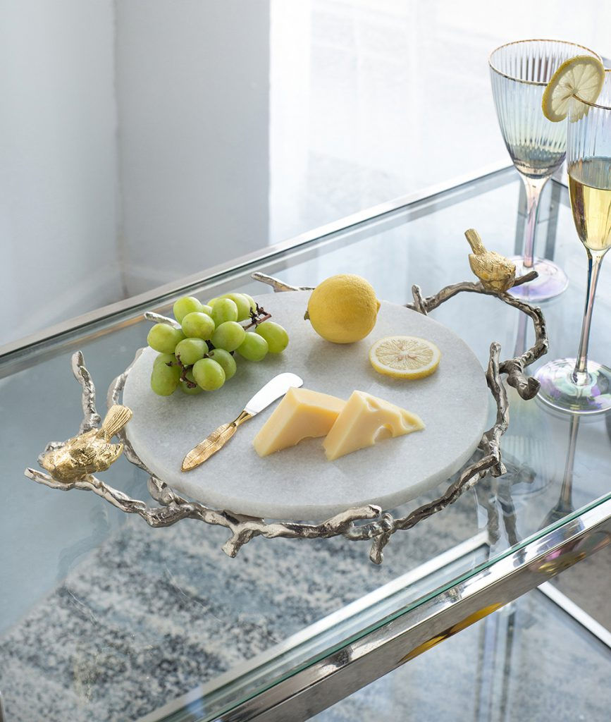 Thumbnail: Gleaming Birds Decorative Marble Tray