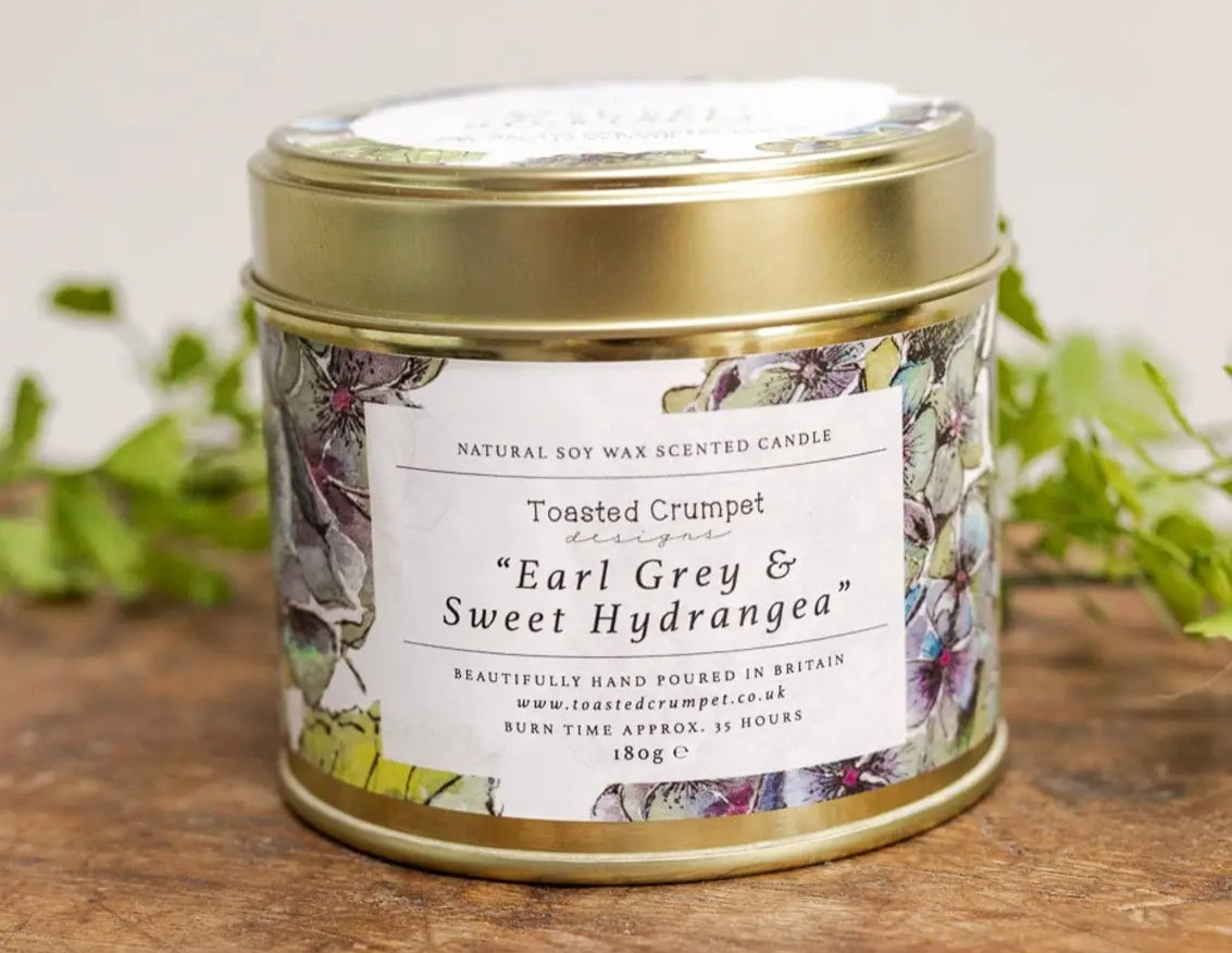 Earl Grey & Sweet Hydrangea Candle