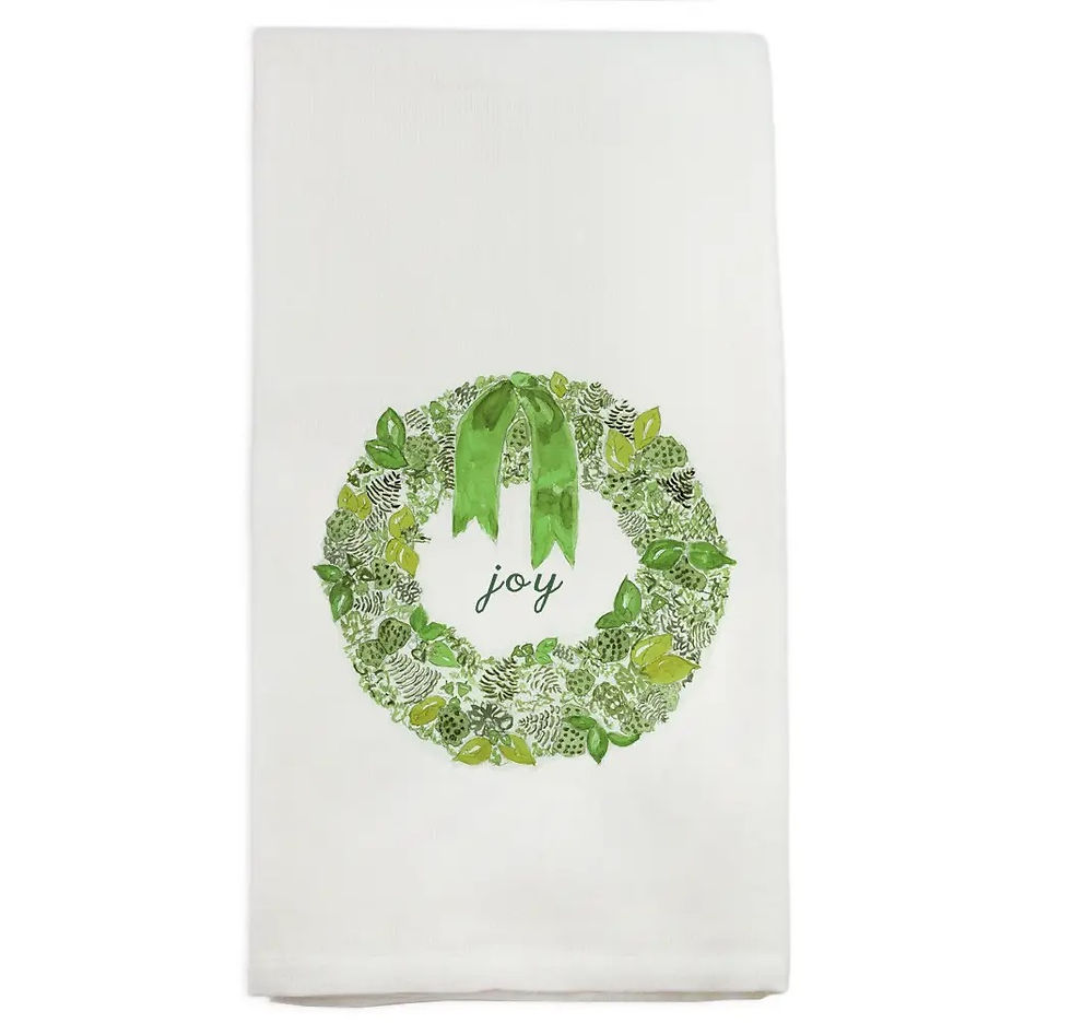 Joy Wreath Dishtowel